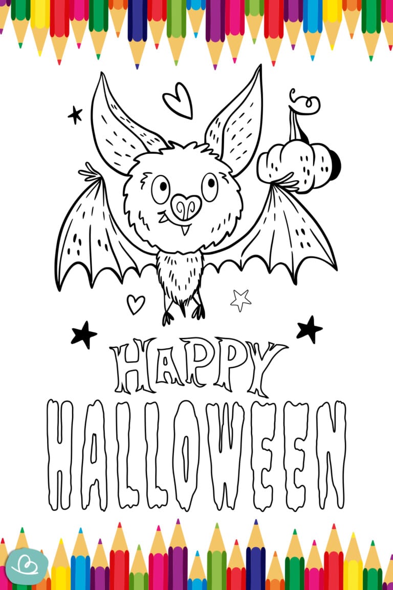 Fledermaus zum Ausmalen | 17 Malvorlagen - Wunderbunt.de