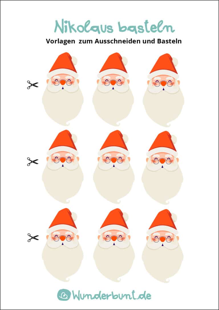 Nikolaus basteln zum Befüllen | 3 einfache Ideen - Wunderbunt.de
