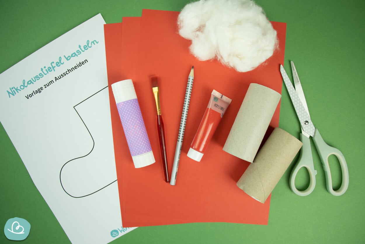 Nikolausstiefel basteln | Anleitung + PDF Vorlage - Wunderbunt.de
