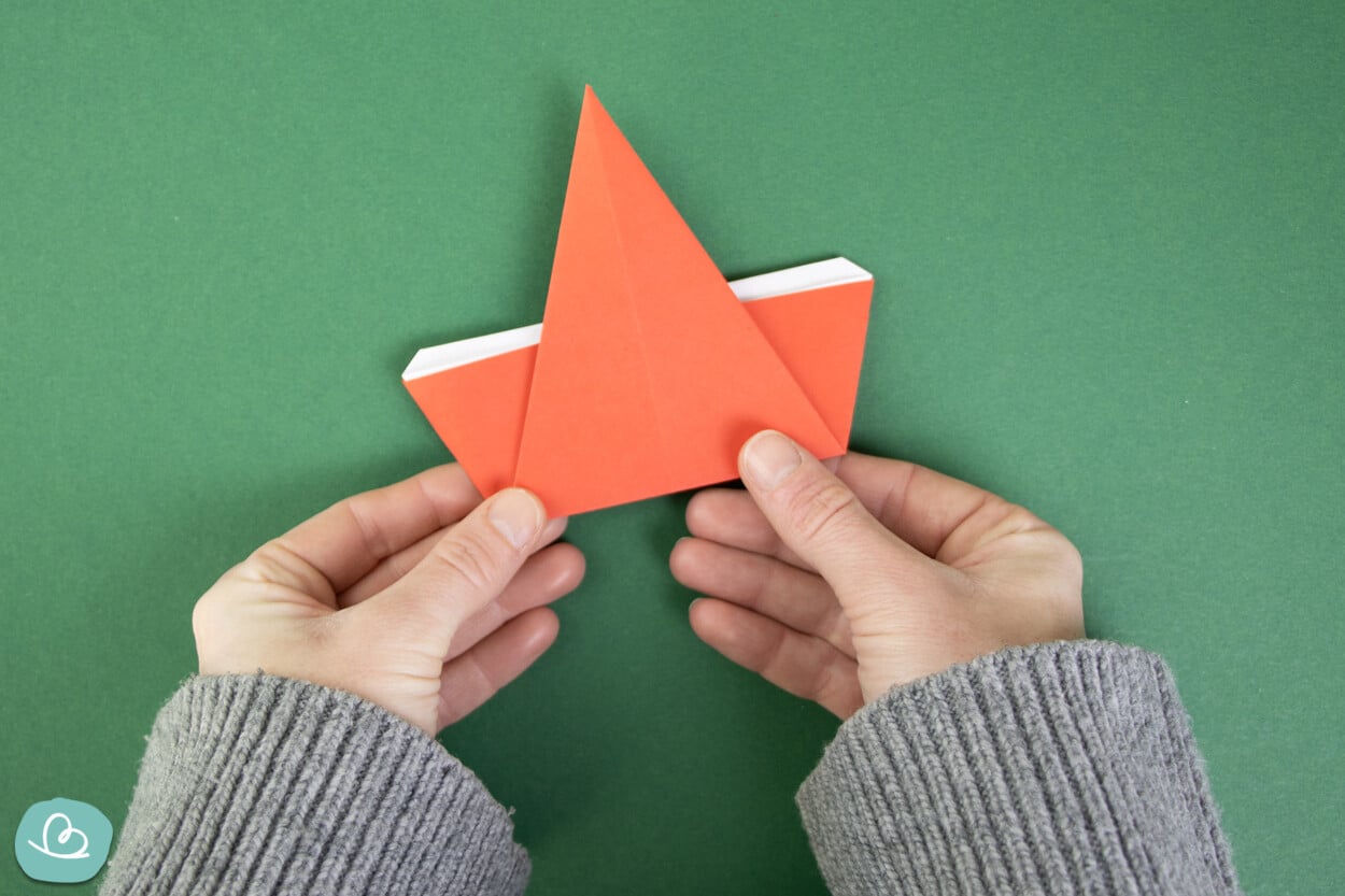 Origami Papier gefaltet