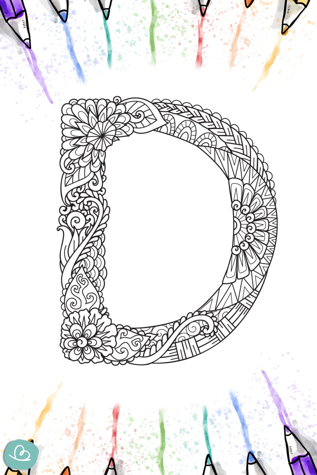 Buchstaben-Mandala Vorlagen zum Ausdrucken - Wunderbunt.de