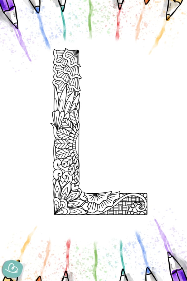 Buchstaben-Mandala Vorlagen zum Ausdrucken - Wunderbunt.de