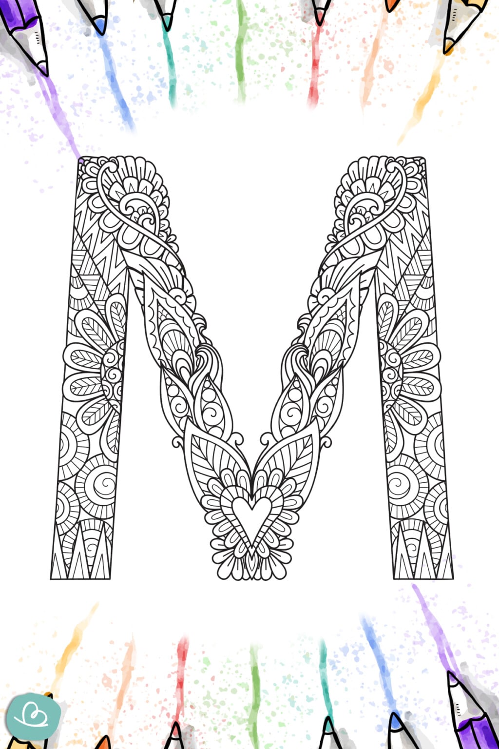  Foto zu Buchstaben-Mandala Vorlagen zum Ausdrucken - Wunderbunt.de 