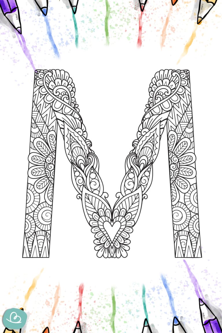 Buchstaben-Mandala Vorlagen zum Ausdrucken - Wunderbunt.de