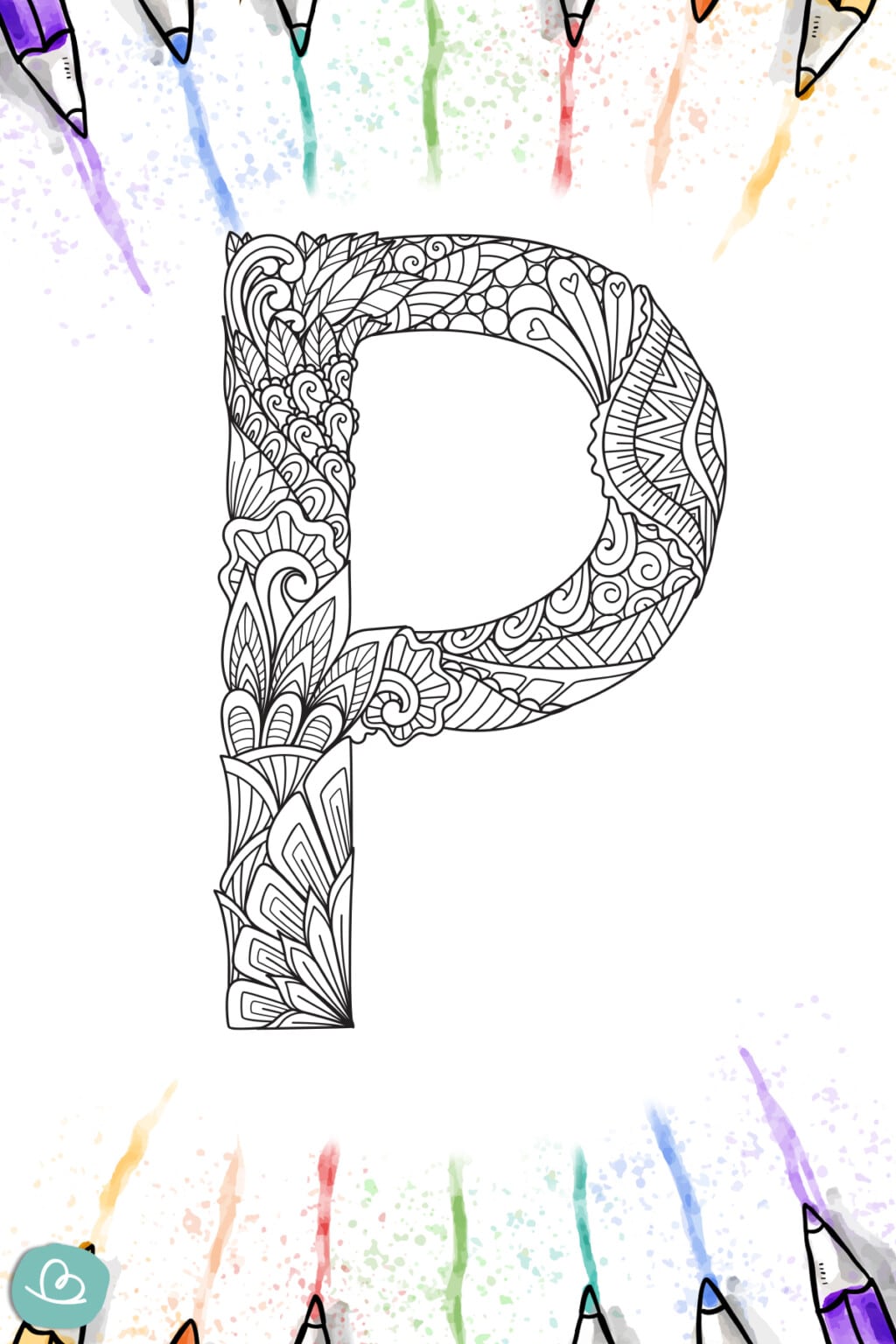 Buchstaben-Mandala Vorlagen zum Ausdrucken - Wunderbunt.de