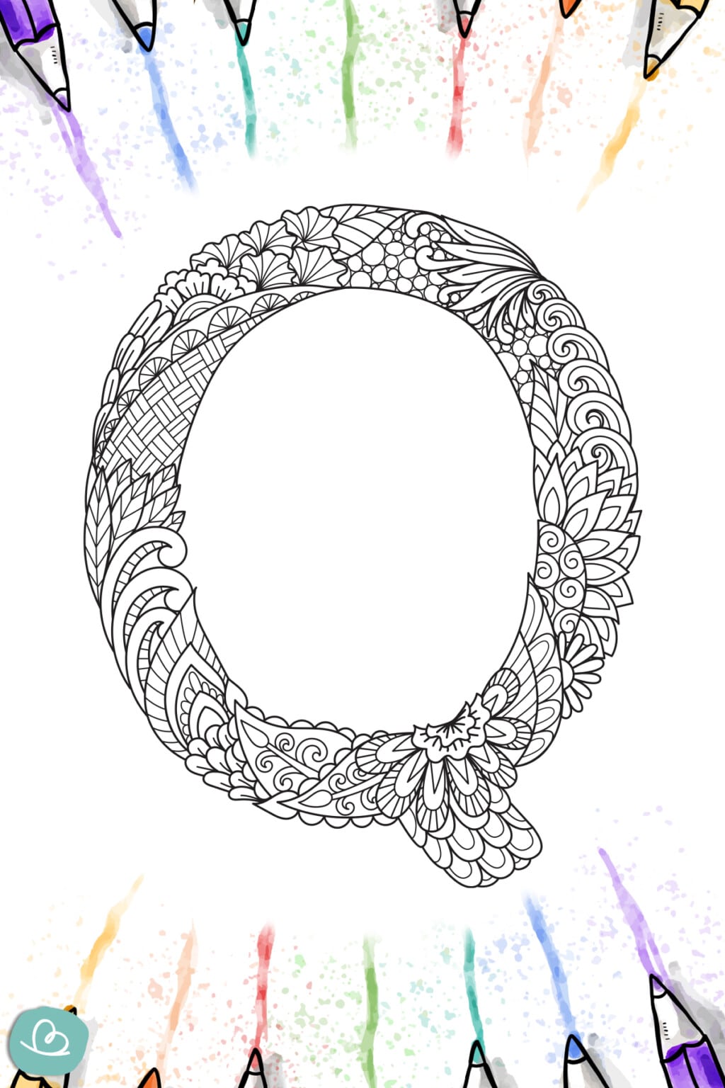 Buchstaben-Mandala Vorlagen zum Ausdrucken - Wunderbunt.de