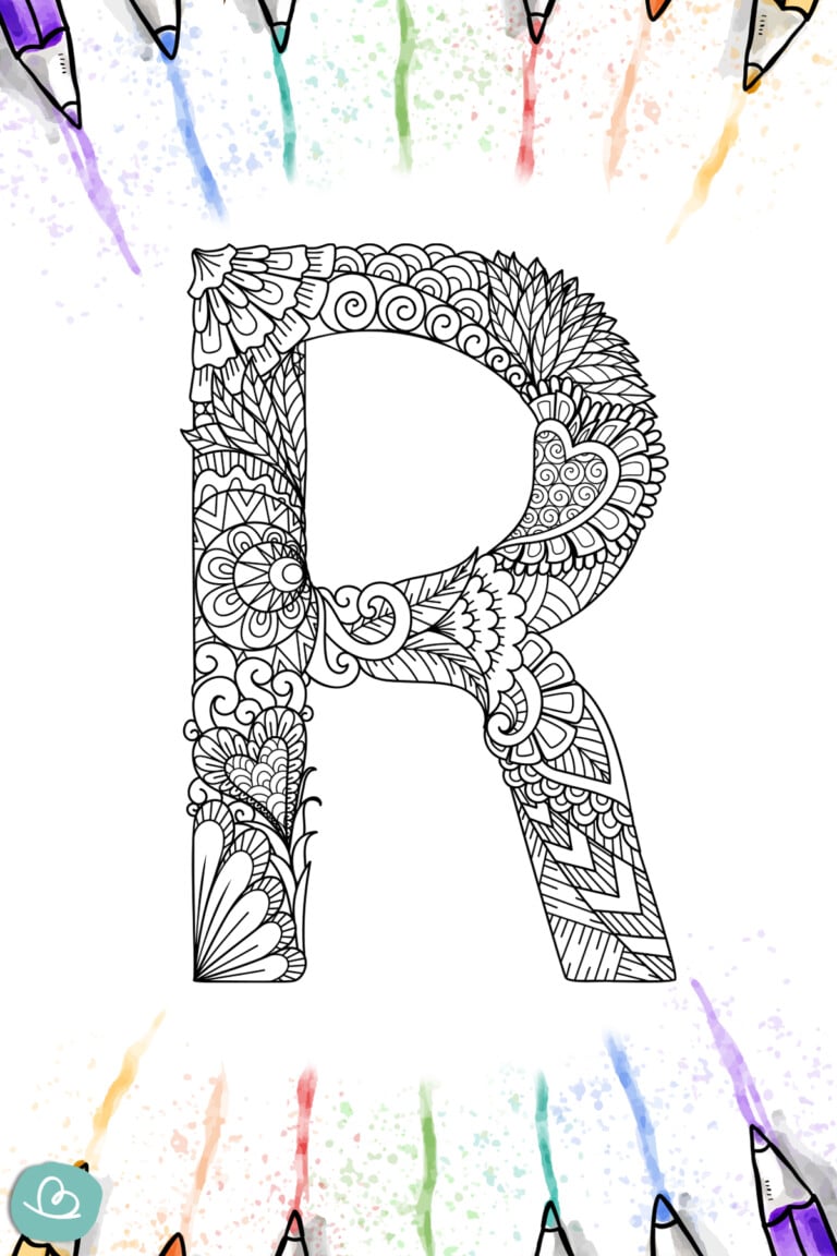 Buchstaben-Mandala Vorlagen zum Ausdrucken - Wunderbunt.de