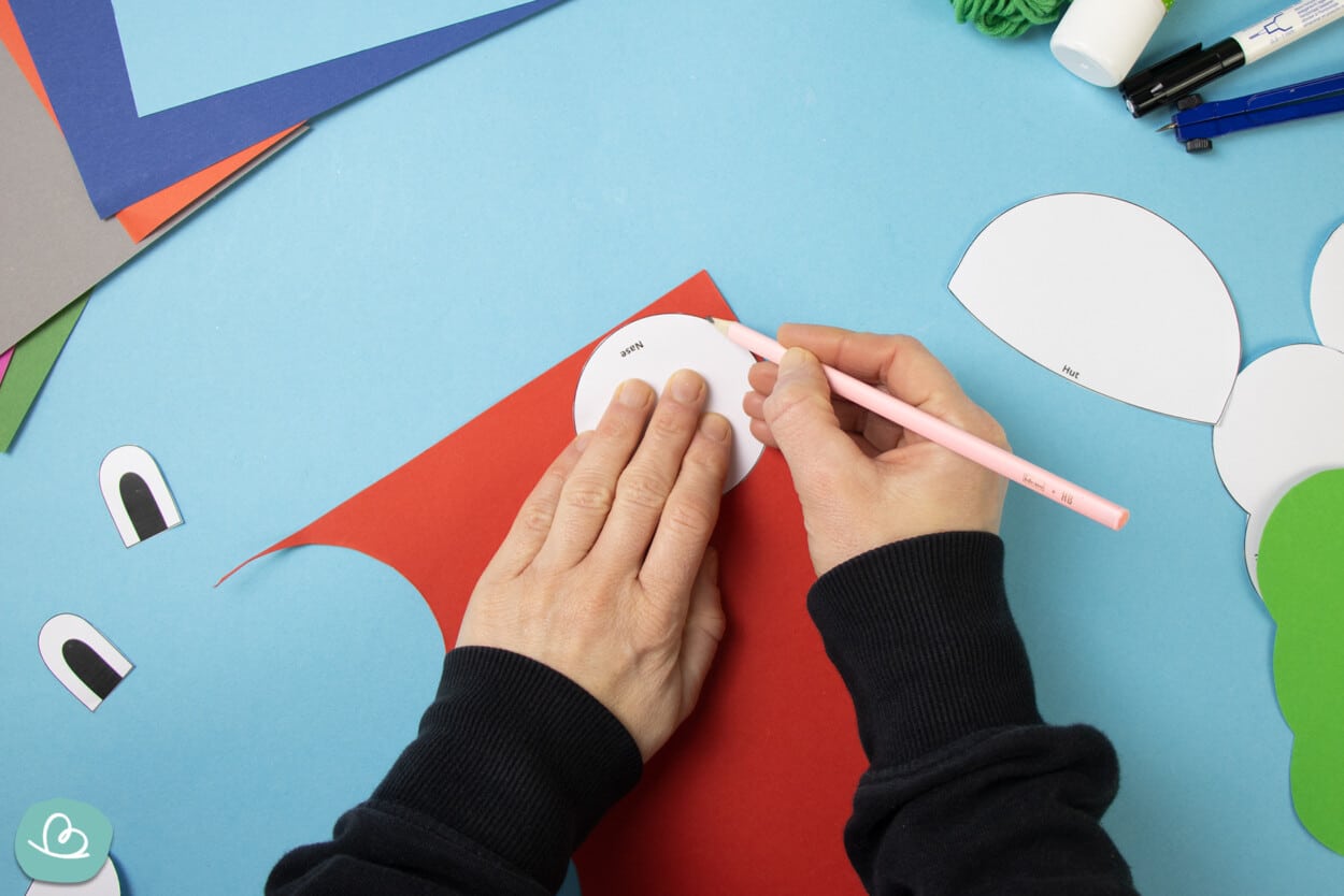 Clown Vorlage zum Basteln | kostenlose Anleitung - Wunderbunt.de