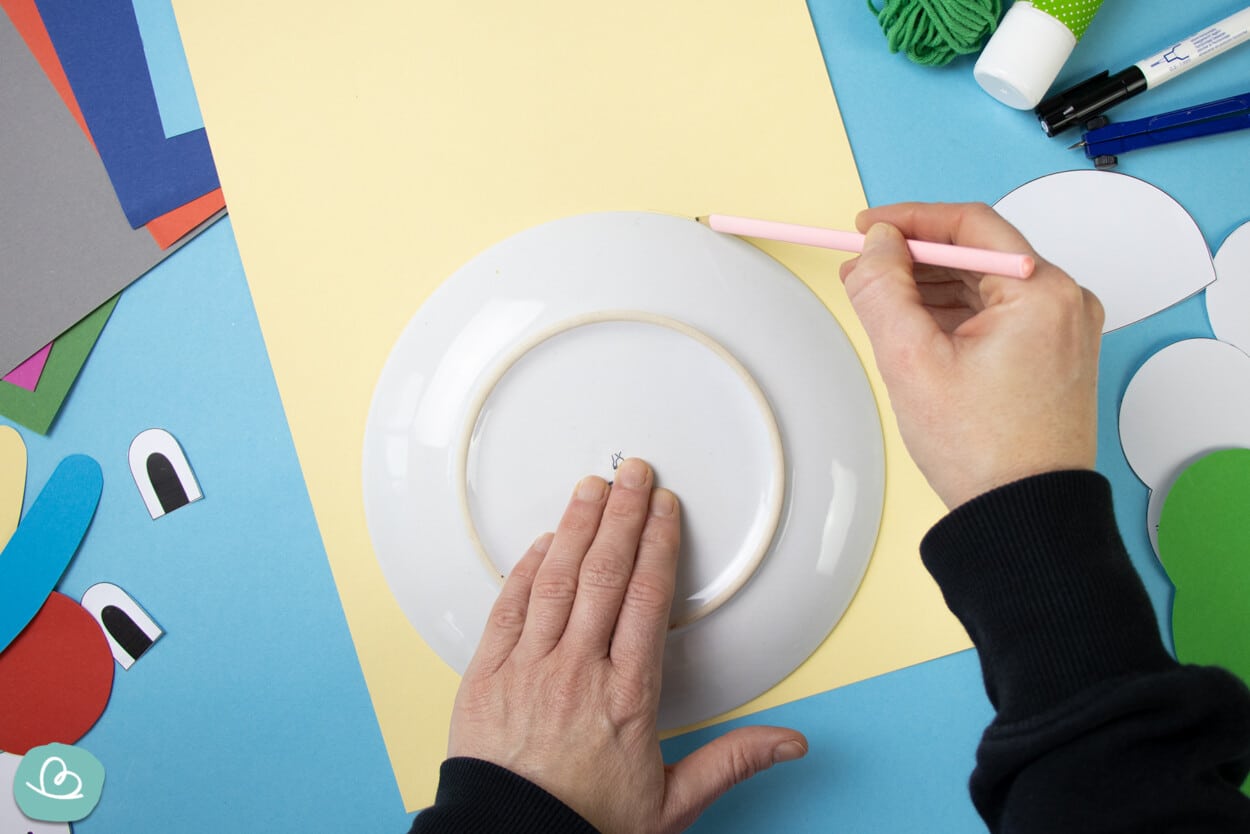 Clown Vorlage zum Basteln | kostenlose Anleitung - Wunderbunt.de