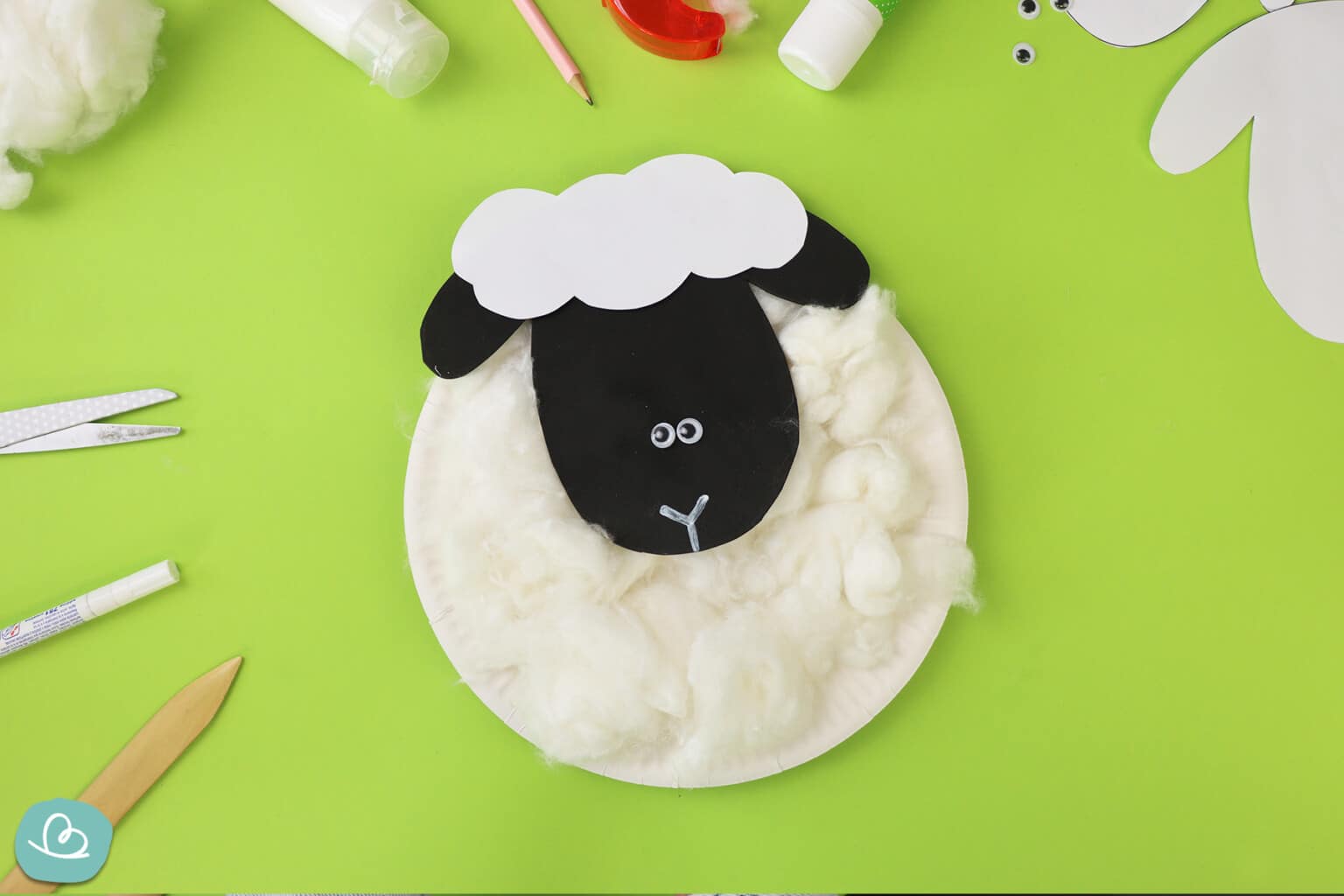 Schaf basteln | 3 einfache Ideen mit Vorlagen - Wunderbunt.de