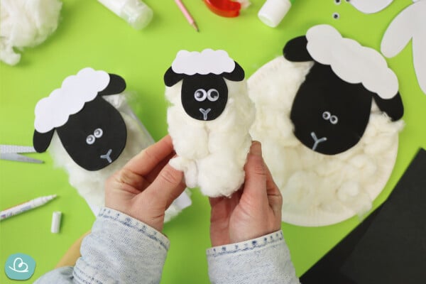 Schaf basteln | 3 einfache Ideen mit Vorlagen - Wunderbunt.de