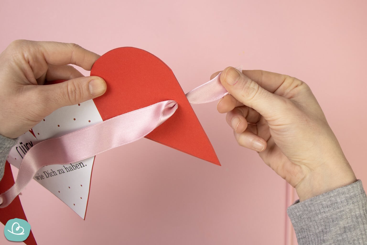 Valentinstag Karte zum Ausdrucken und Basteln - Wunderbunt.de