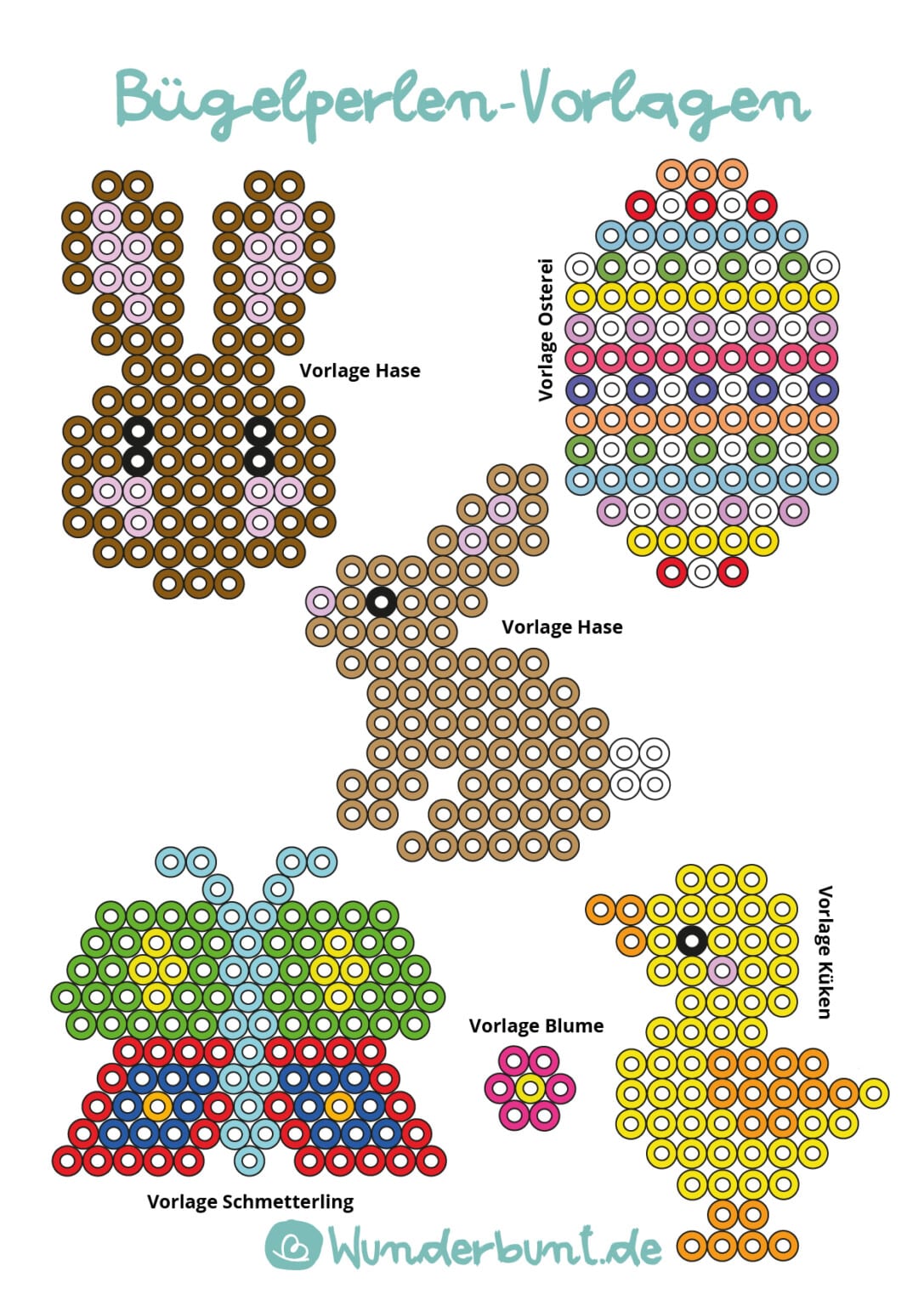 Vorlagen Bügelperlen Ostern
