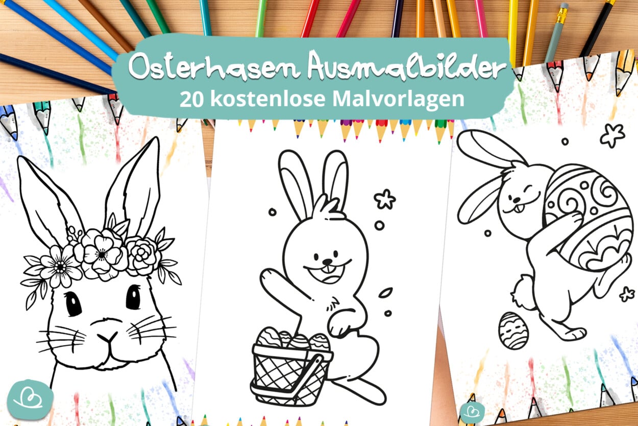Osterhase aus Papier basteln | Vorlage zum Ausdrucken - Wunderbunt.de