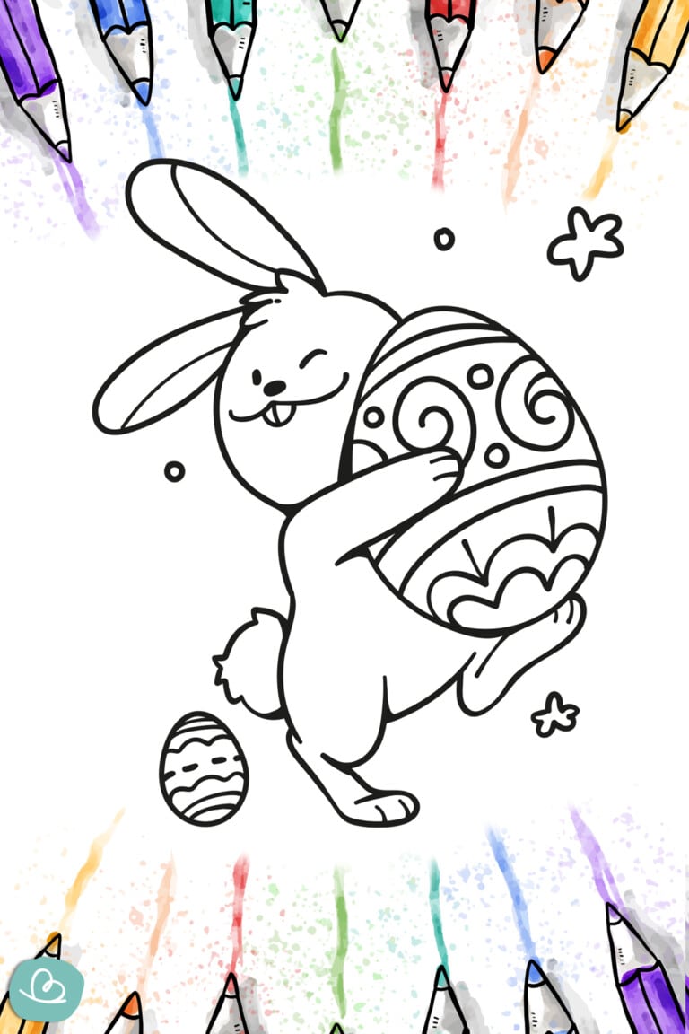  Foto zu Ausmalbild Osterhase 