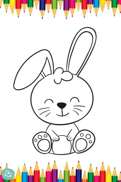  Foto zu Ausmalbild Osterhase 