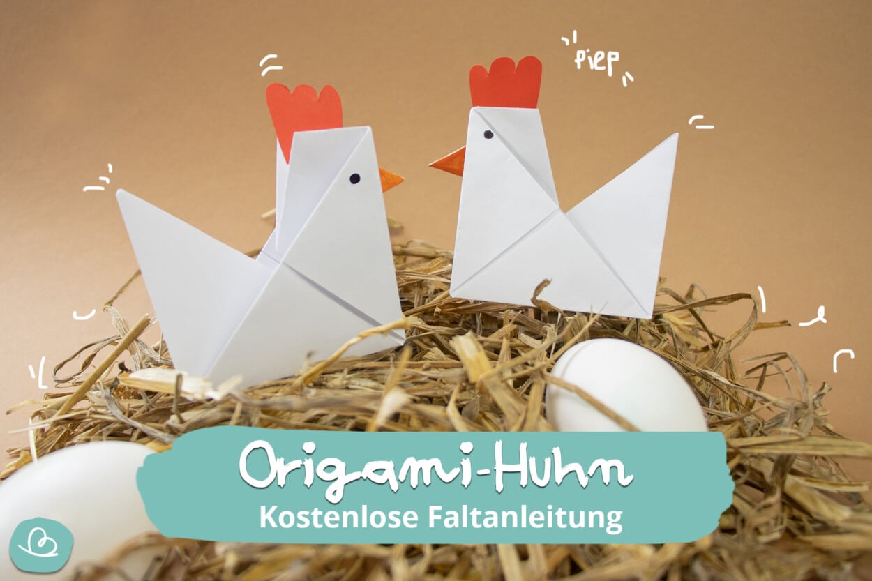 Origami Huhn Faltanleitung