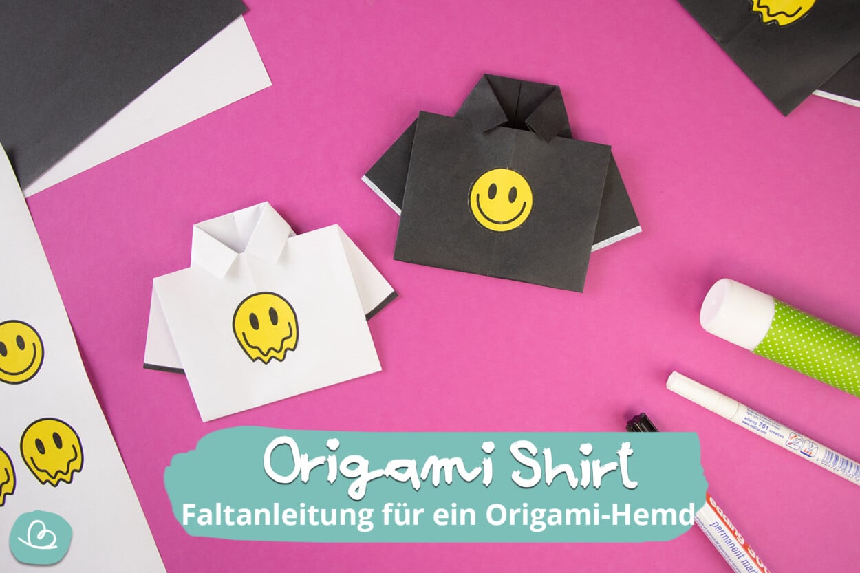 Origami Shirt falten. Anleitung für ein Origami Hemd