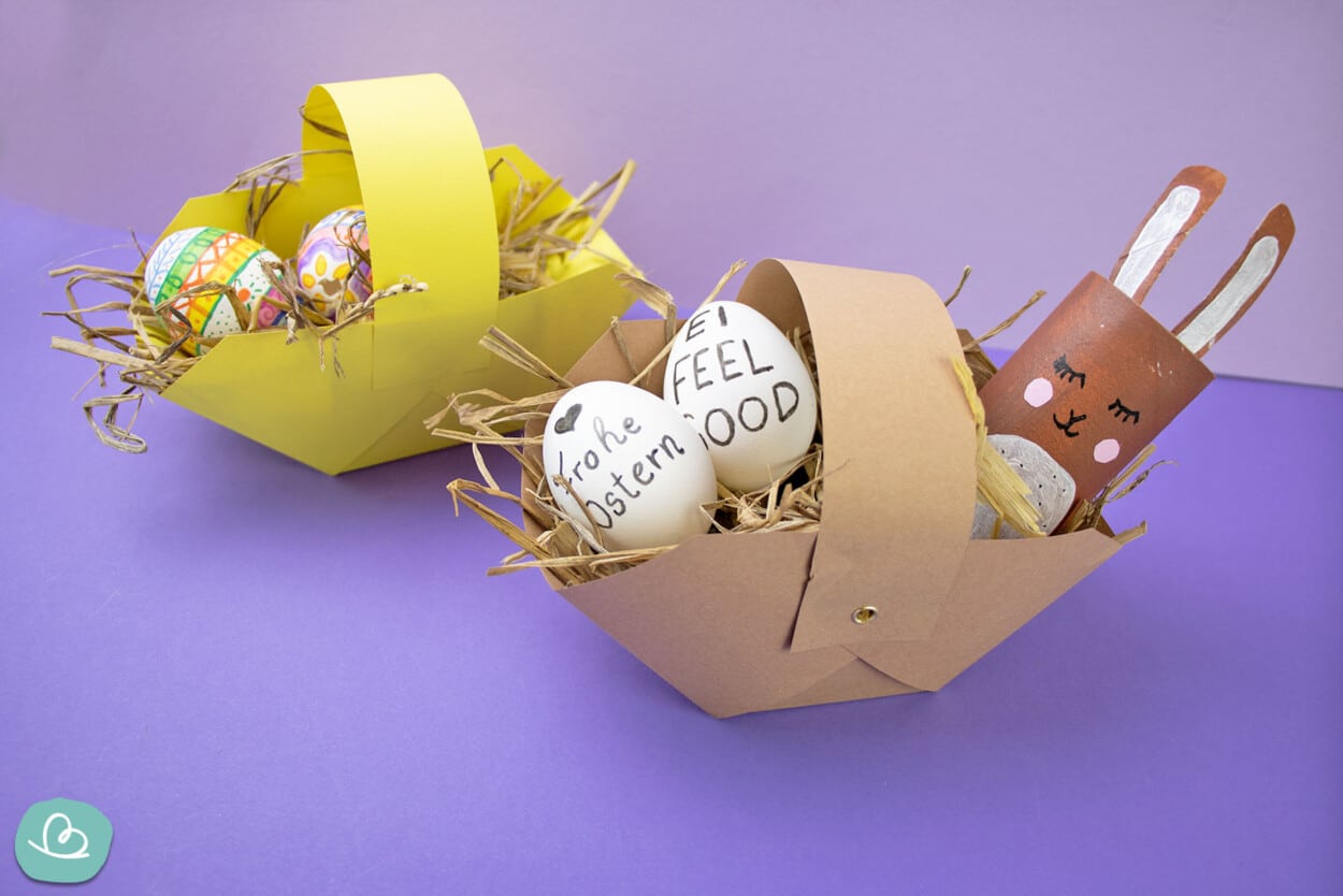 Osterkorb basteln | Osternester selber machen - Wunderbunt.de