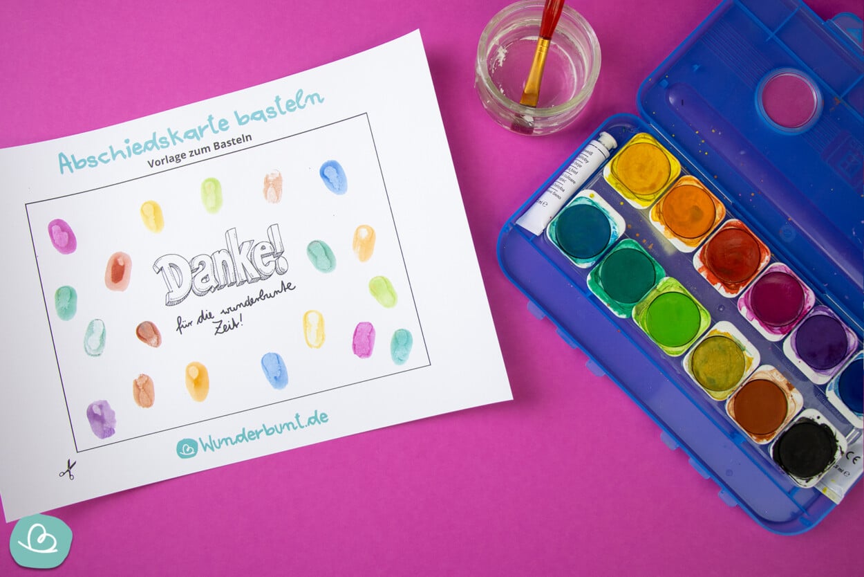 Abschiedskarte für Kollegen basteln | 3 DIY Ideen - Wunderbunt.de