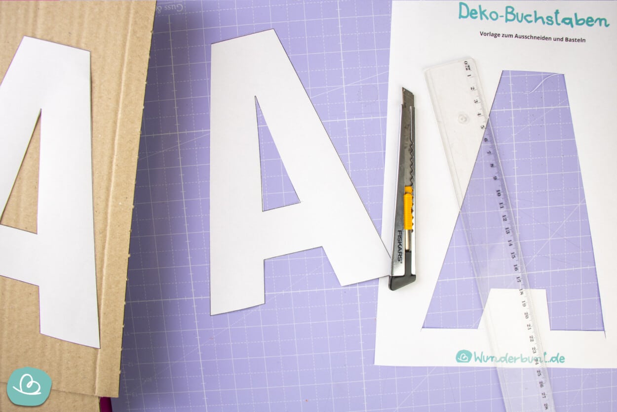  Deko-Buchstaben selber machen - Wunderbunt.de Motiv 