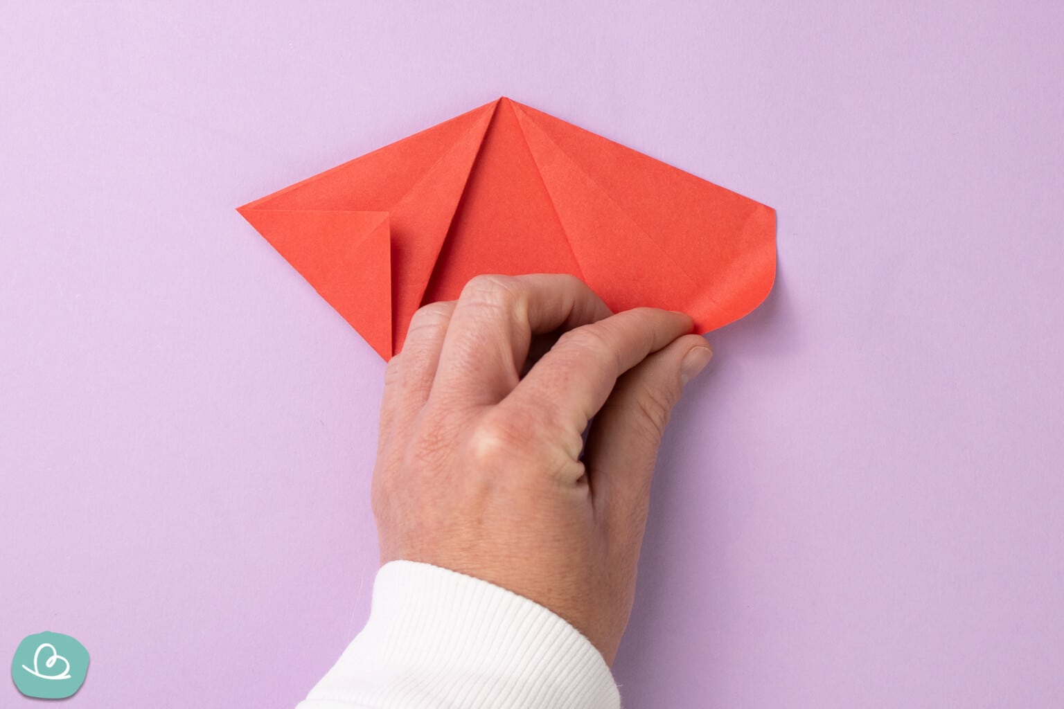 Blume falten | einfache Origami Faltanleitung - Wunderbunt.de