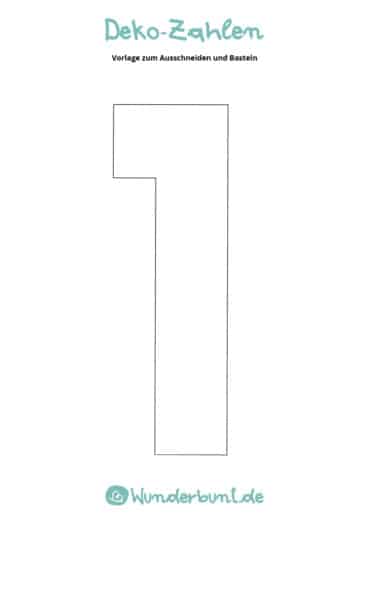 Zahlen Vorlagen | Zahlen 1-10 zum Ausdrucken - Wunderbunt.de