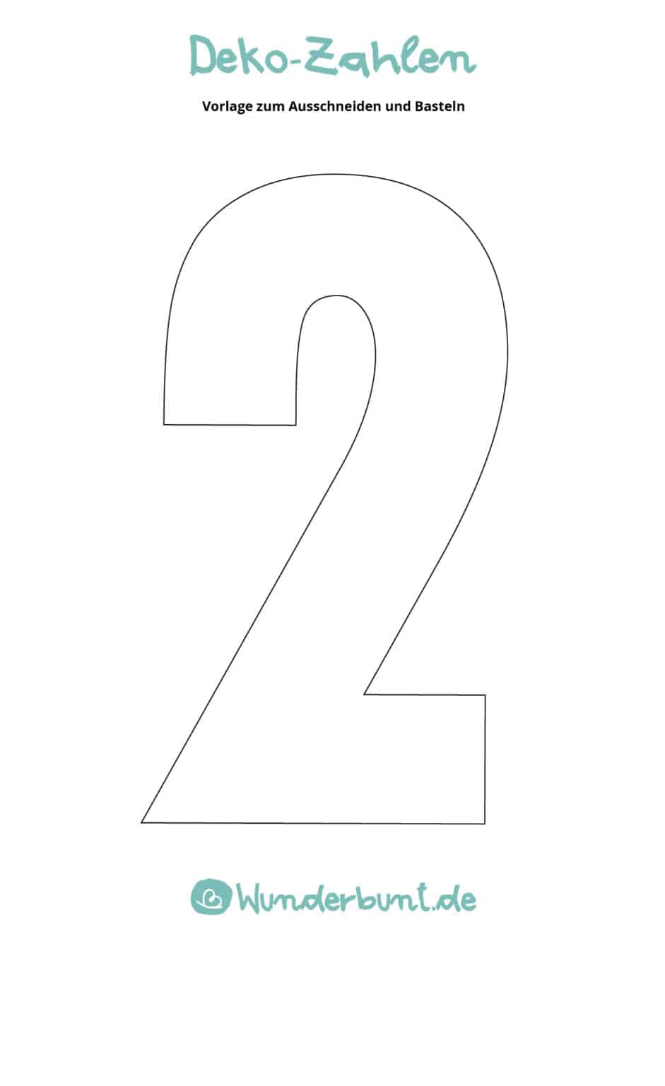 Zahlen Vorlagen | Zahlen 1-10 zum Ausdrucken - Wunderbunt.de