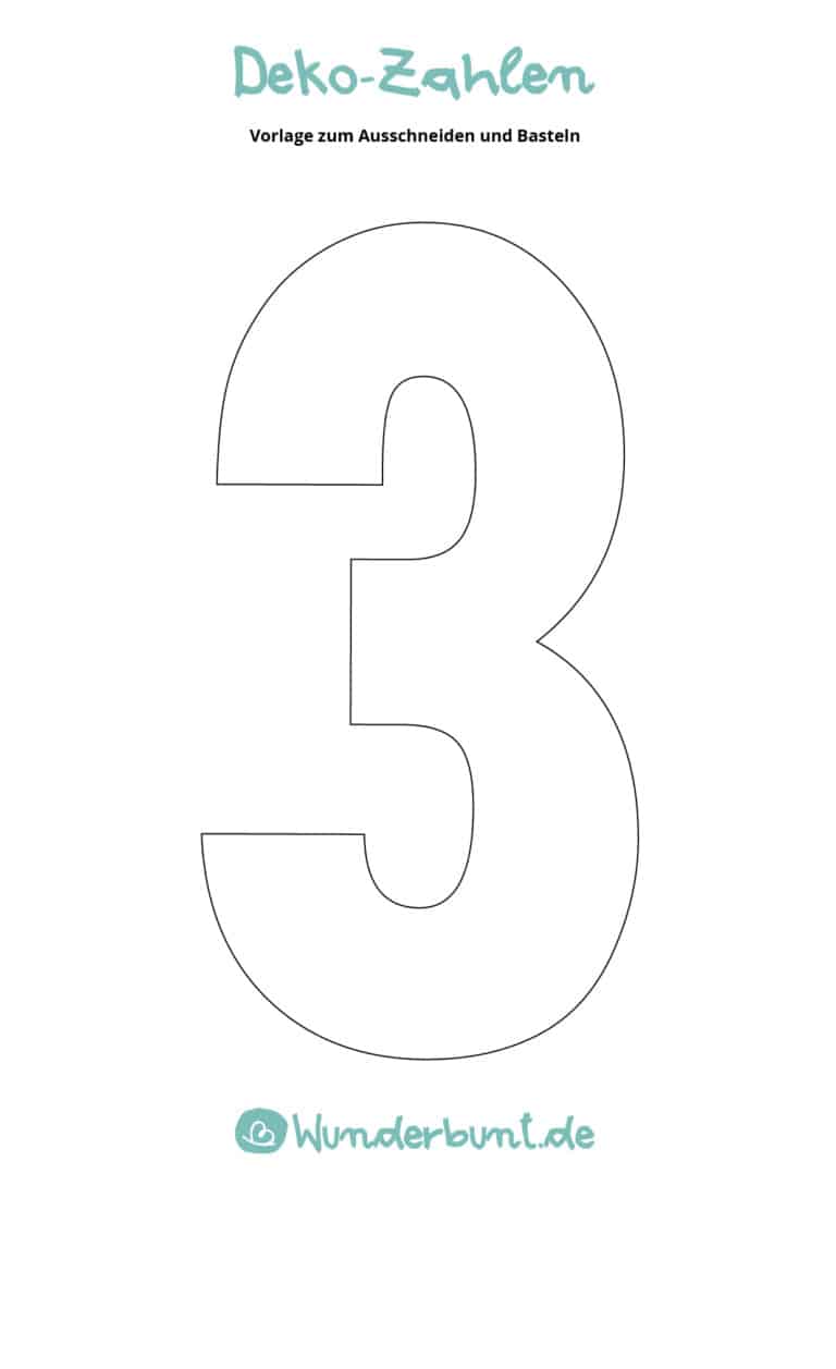 Zahlen Vorlagen | Zahlen 1-10 zum Ausdrucken - Wunderbunt.de
