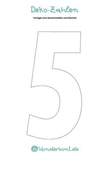 Zahlen Vorlagen | Zahlen 1-10 zum Ausdrucken - Wunderbunt.de