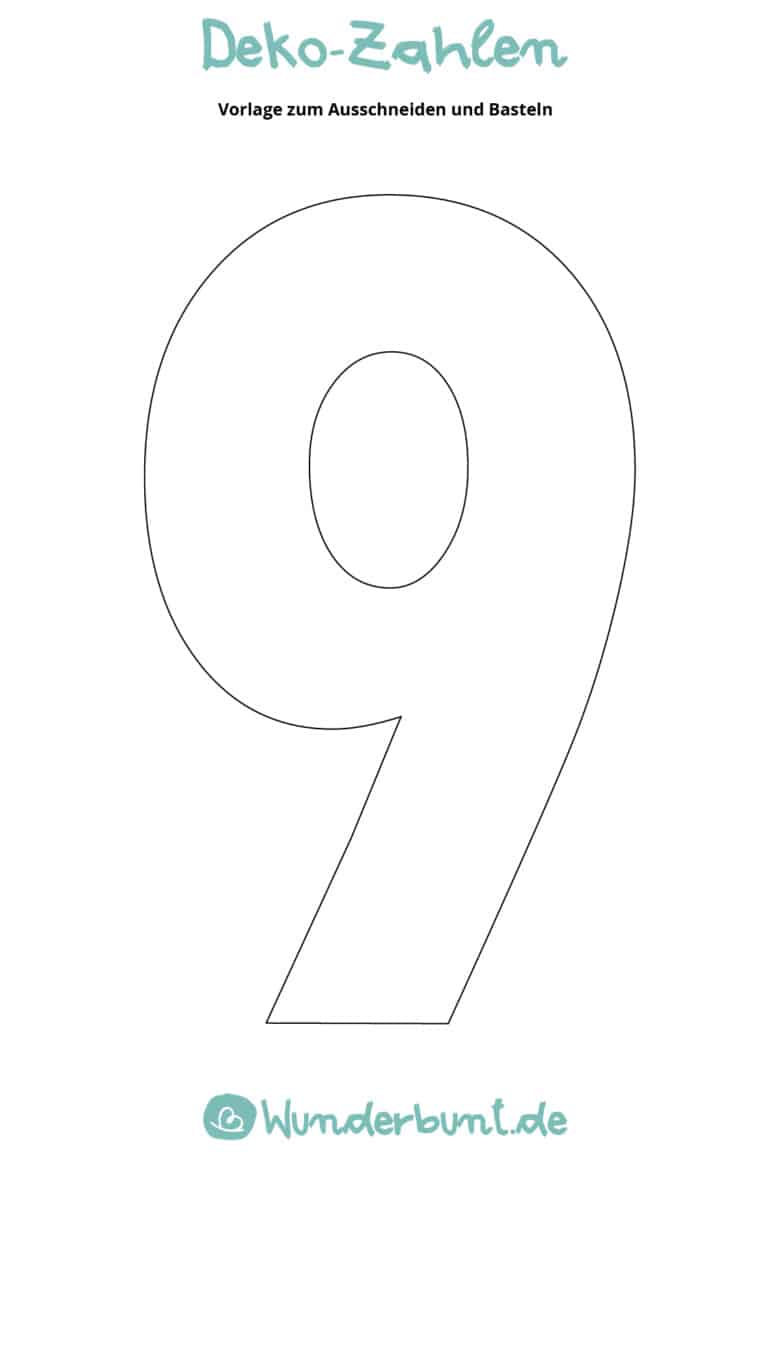 Zahlen Vorlagen | Zahlen 1-10 zum Ausdrucken - Wunderbunt.de
