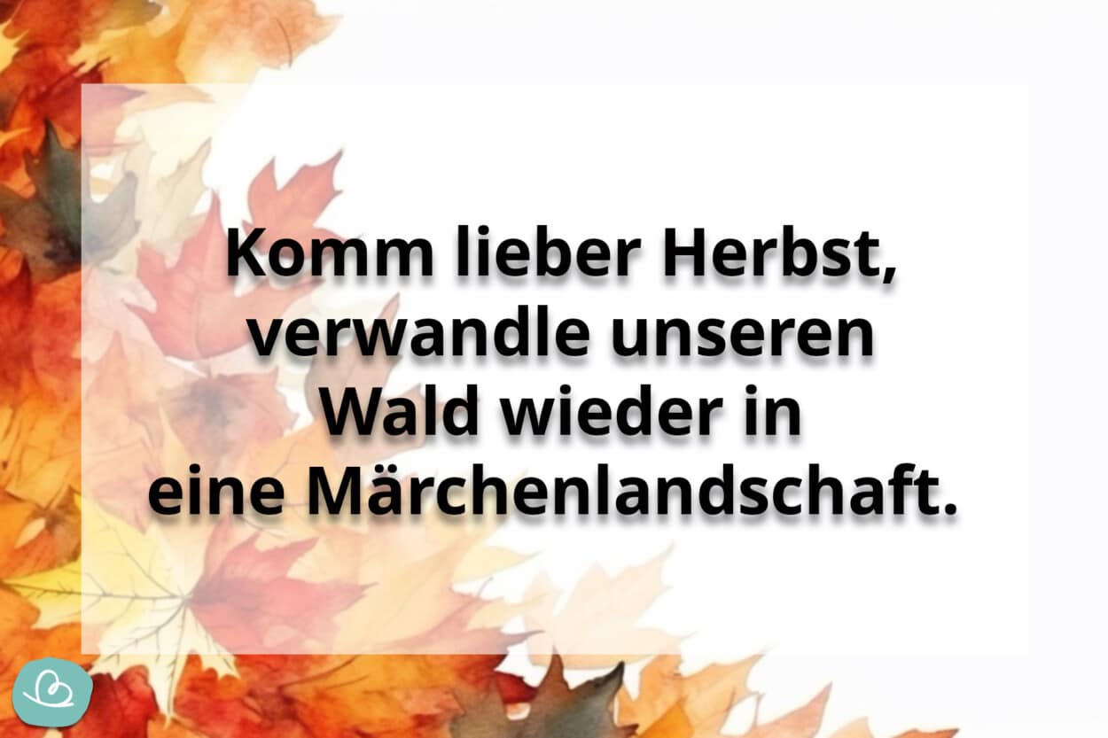 schöner Herbstspruch