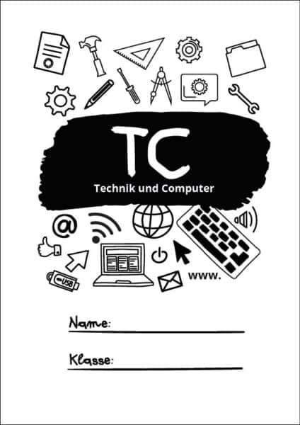 Technik und Computer Deckblätter | 7 Vorlagen zum Ausdrucken ...