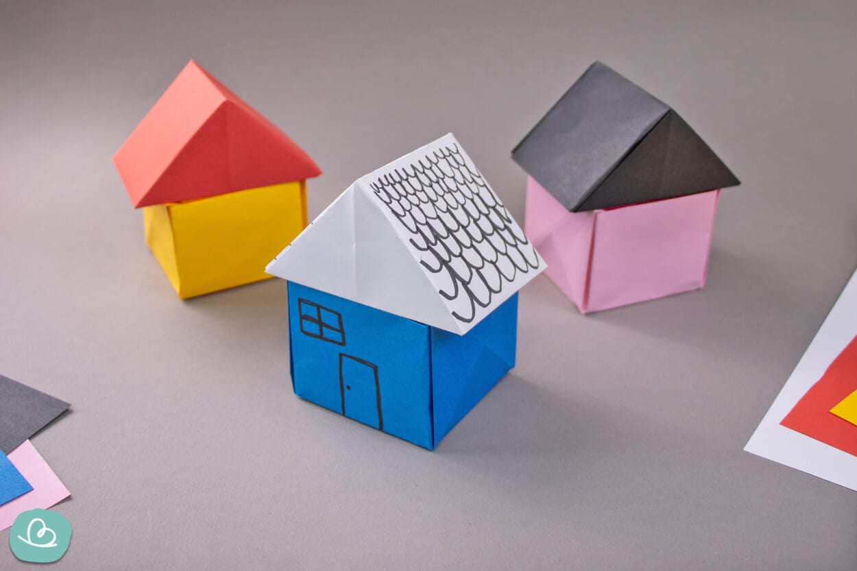 Häuser aus Papier falten