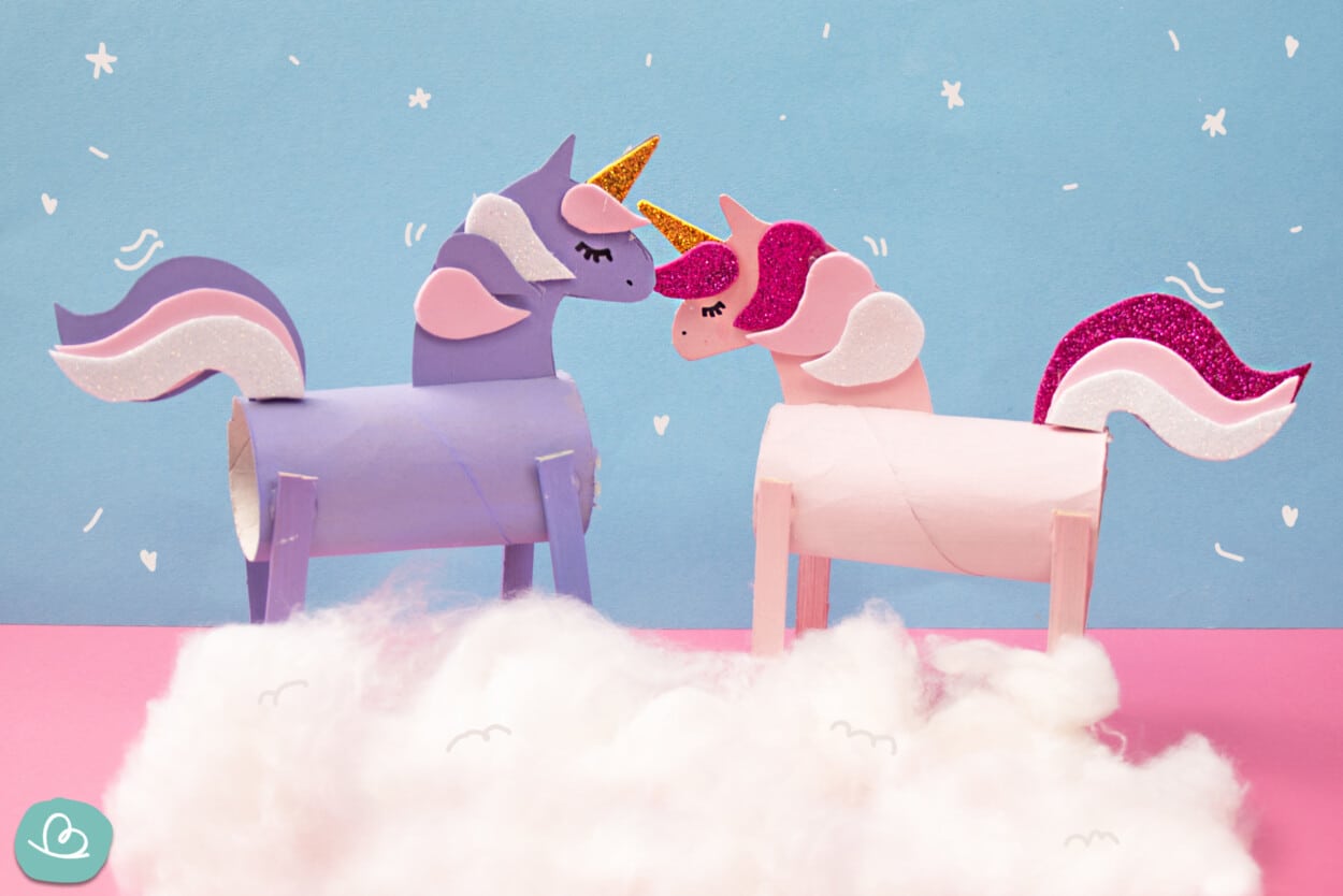 Einhorn basteln | Einfache Anleitung + Vorlage - Wunderbunt.de