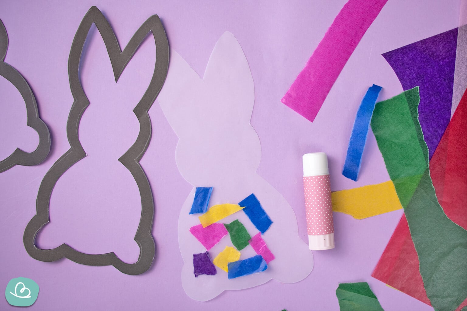 Osterhase Fensterbild | Kostenlose Bastelvorlagen für Ostern