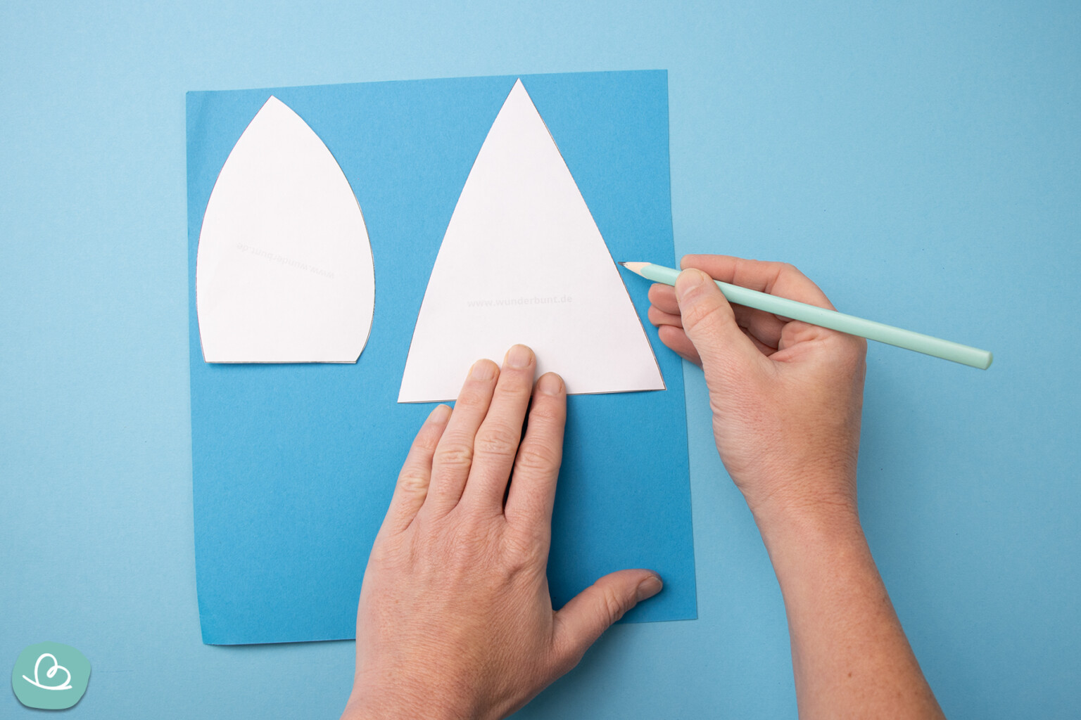 Hai basteln | 2 einfache Anleitungen mit Vorlagen - Wunderbunt.de