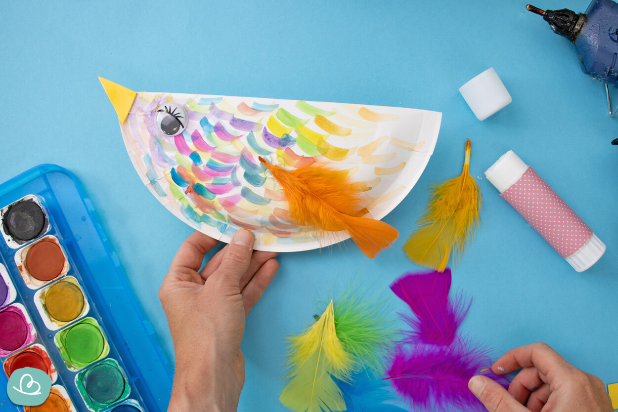 Vogel basteln im Kindergarten | Einfache Anleitung für Kinder