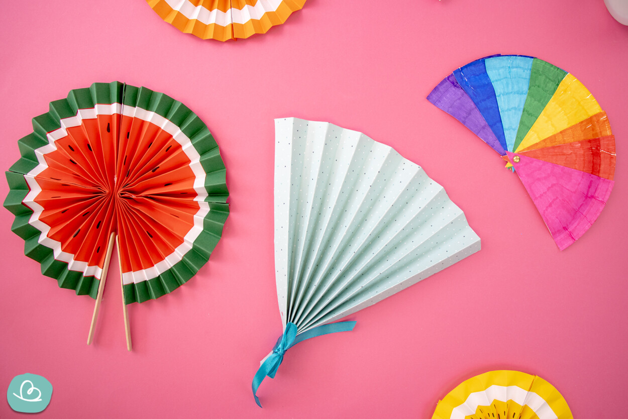 Fächer selber basteln 3 einfache DIY Anleitungen Wunderbunt.de