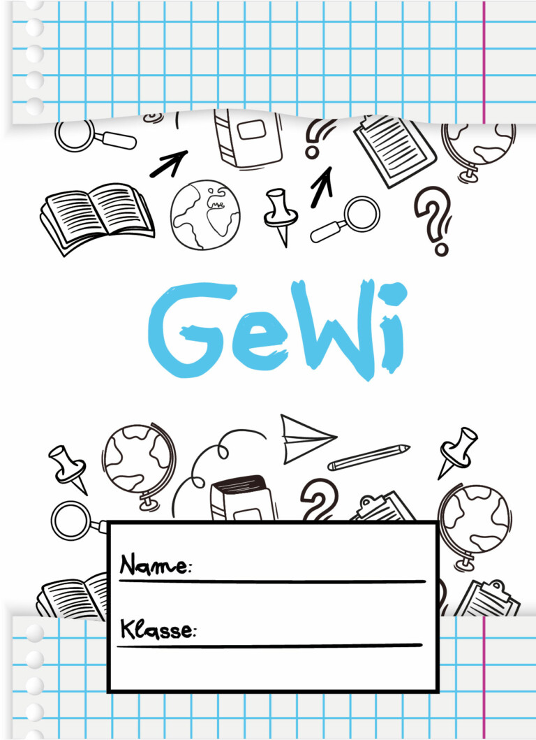 GeWi Deckblätter zum Ausdrucken | 5 gratis Deckblatt Vorlagen