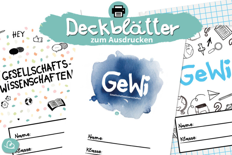 GeWi Deckblätter zum Ausdrucken | 5 gratis Deckblatt Vorlagen ...