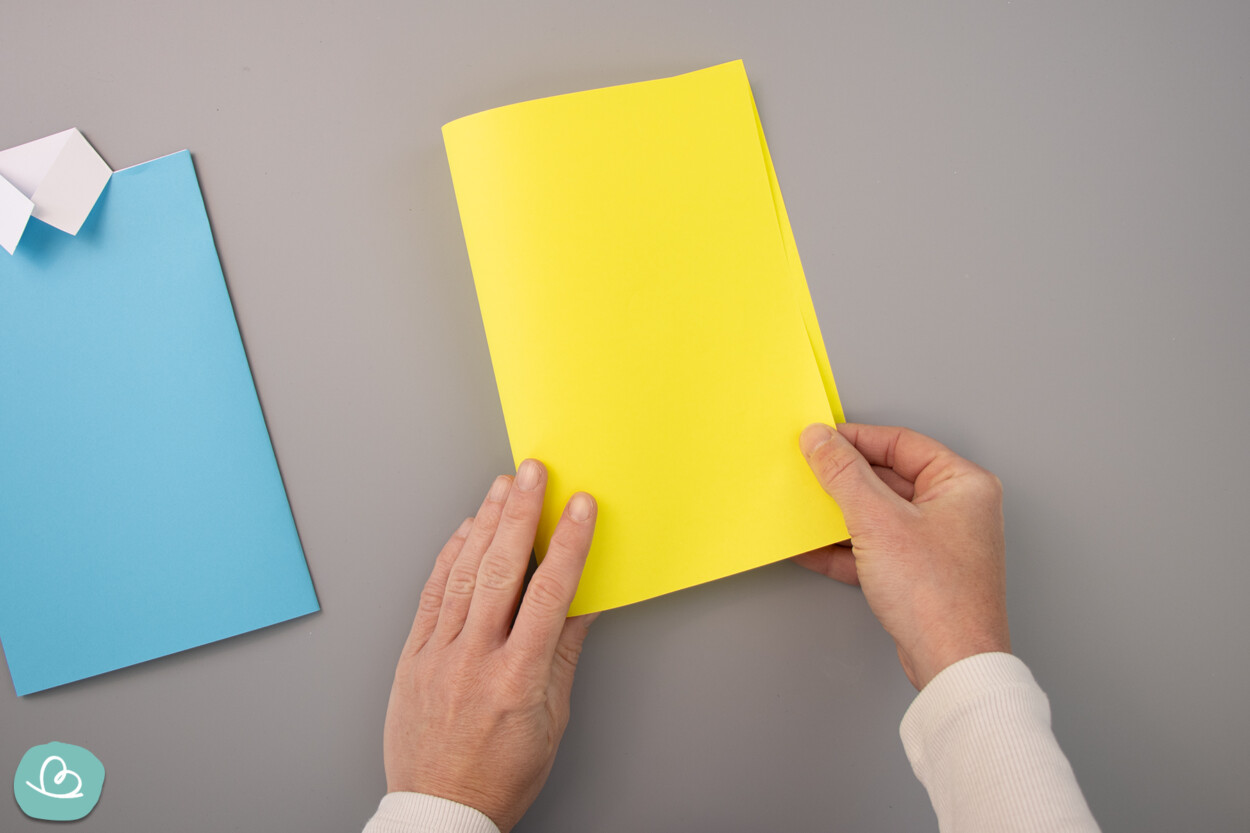 Papier mittig falten