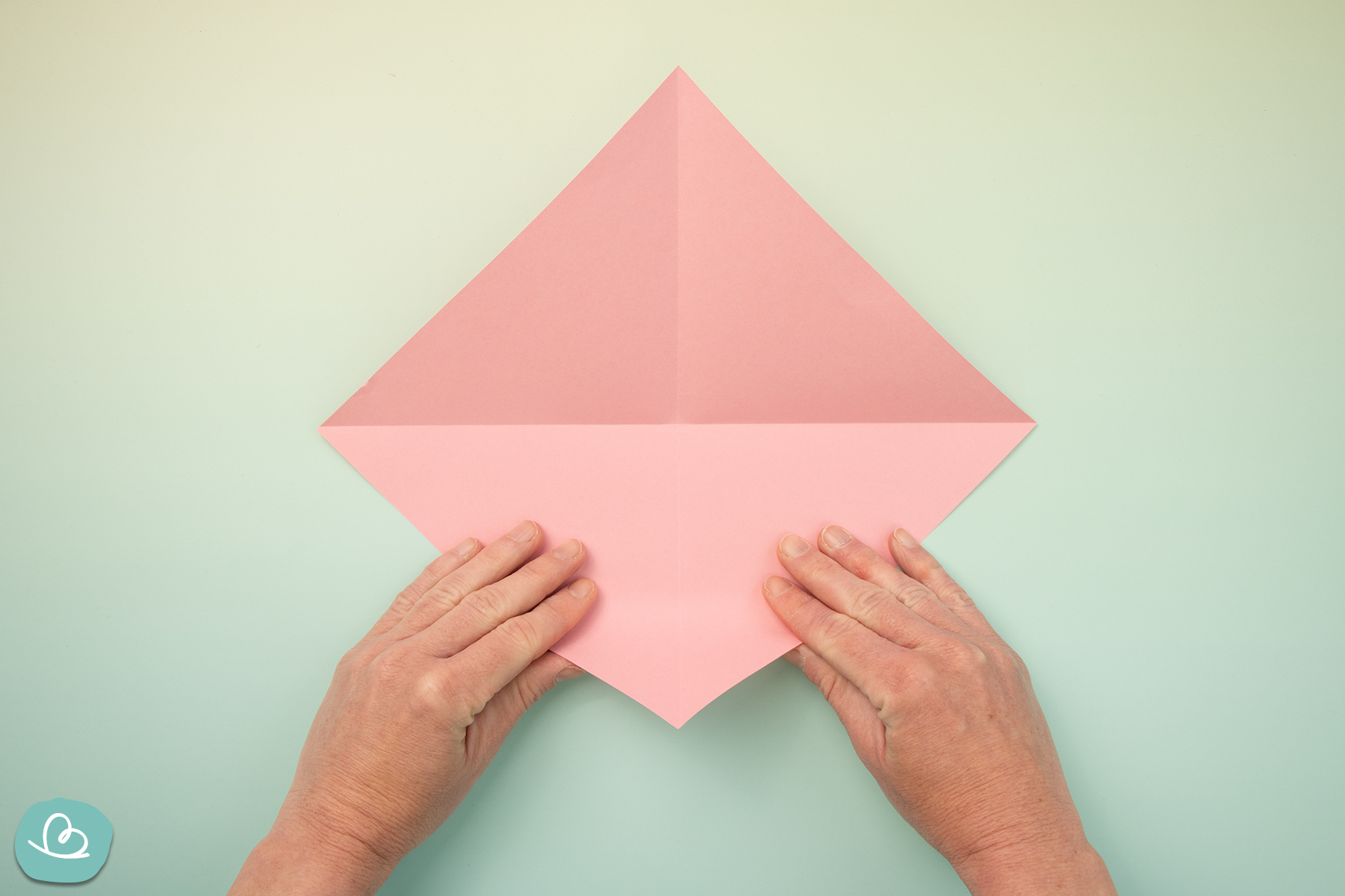 Mittelfaltung Origami Papier