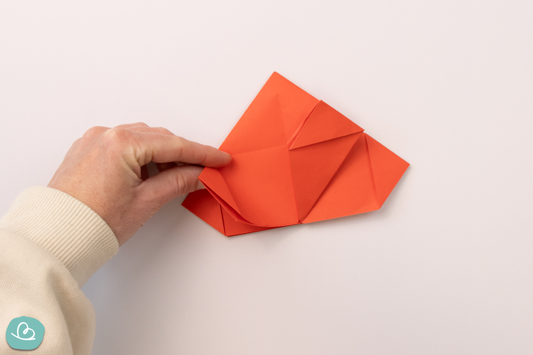 Origami Rose falten Entstehungsprozess