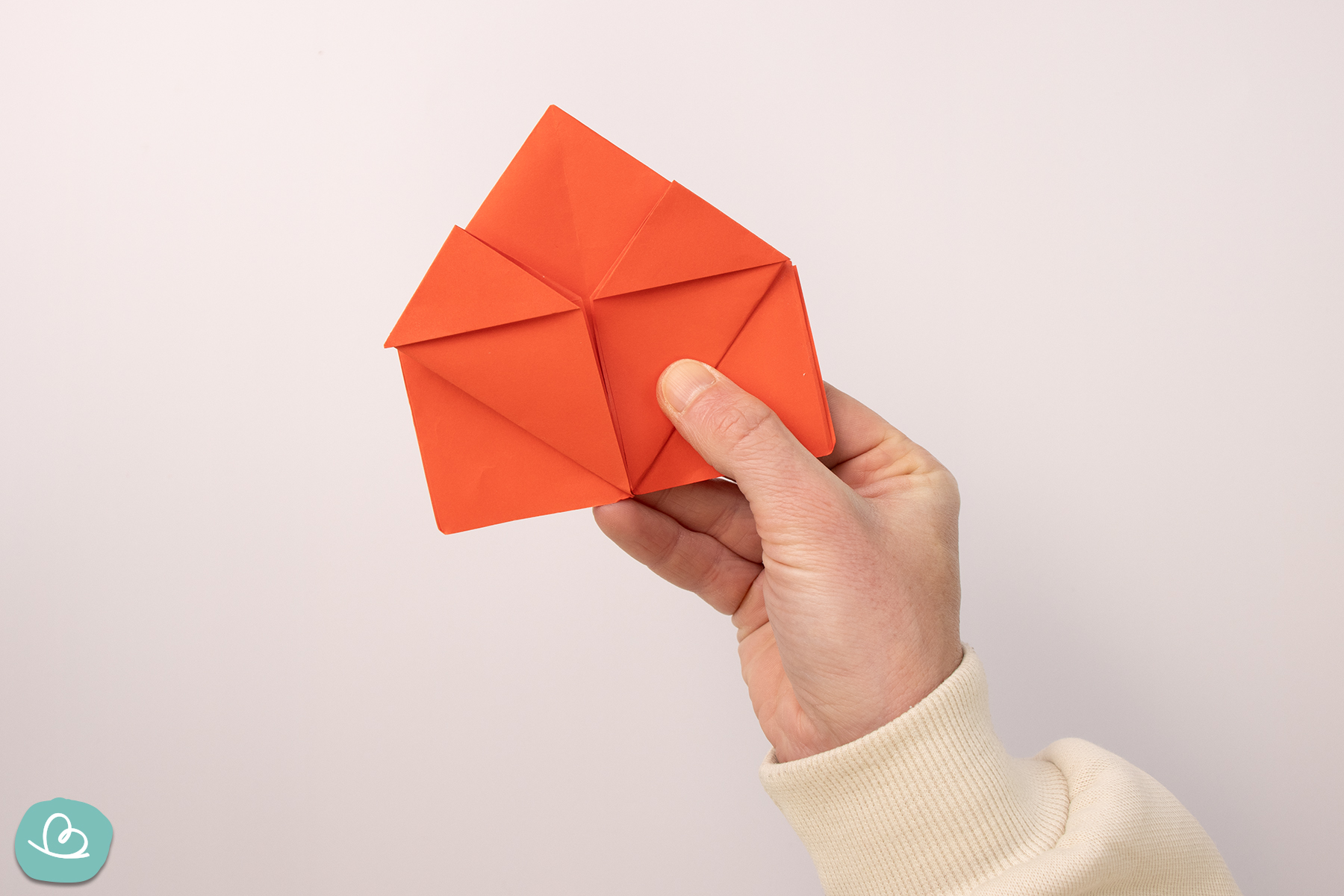 Origami Anleitung für eine Rose