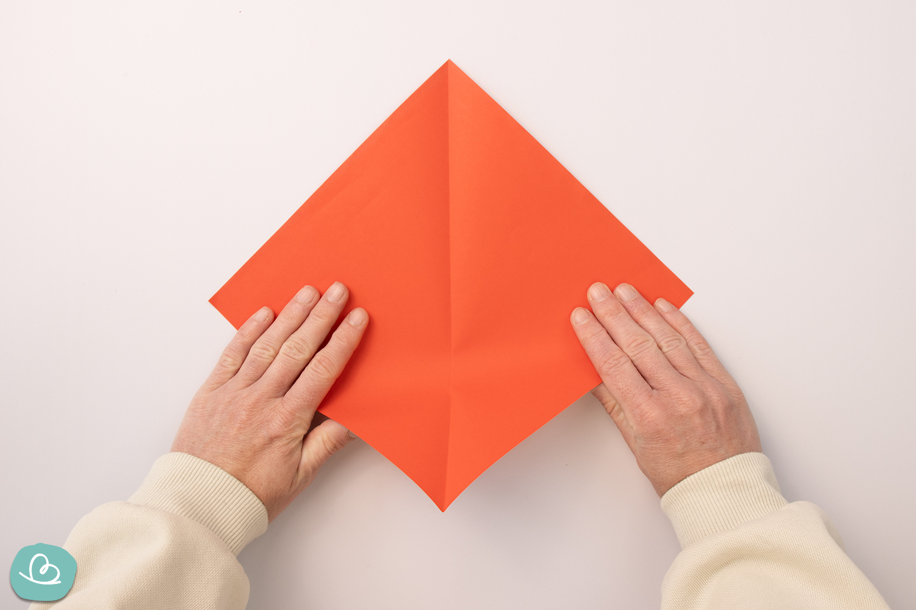 Origami Papier diagonal falten