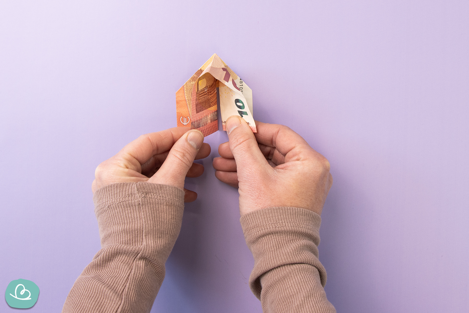 Schmetterling aus 10-Euro Schein falten