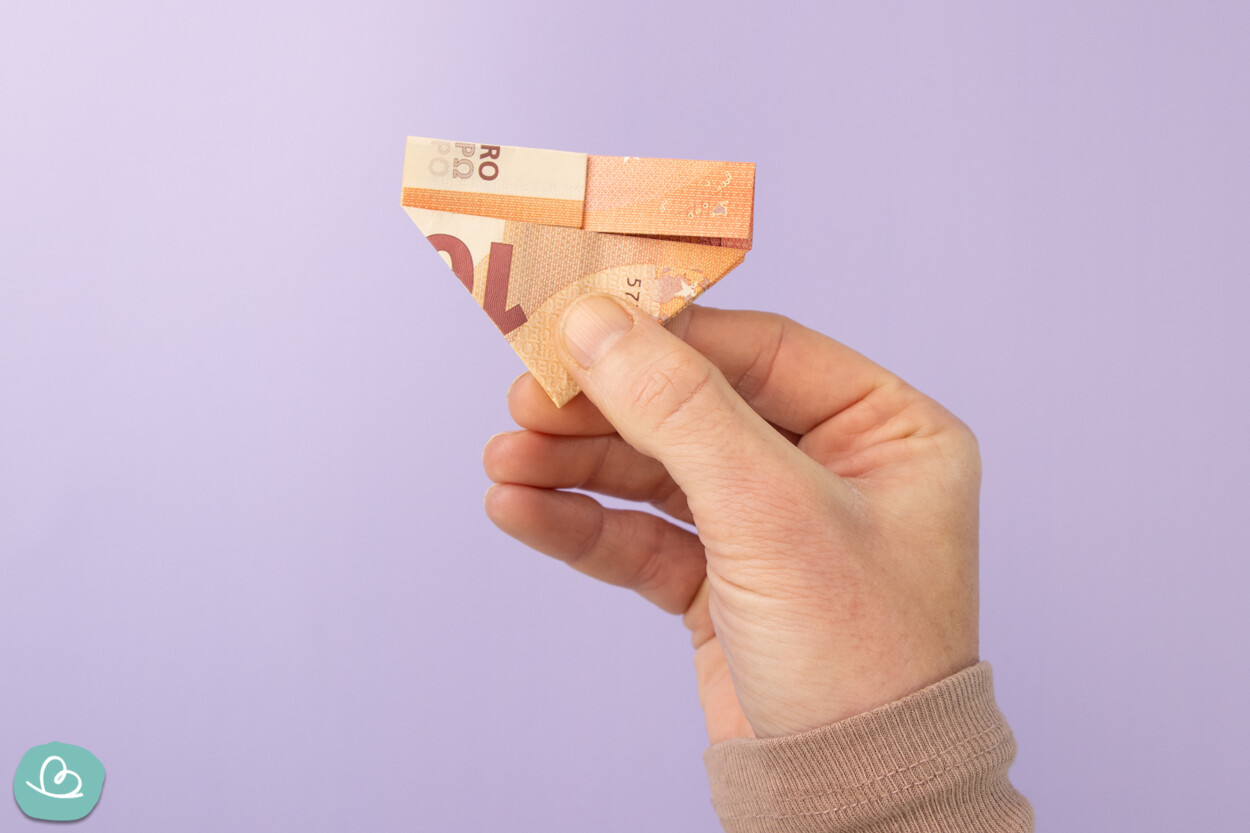 10 Euro Schein für ein Geschenk falten