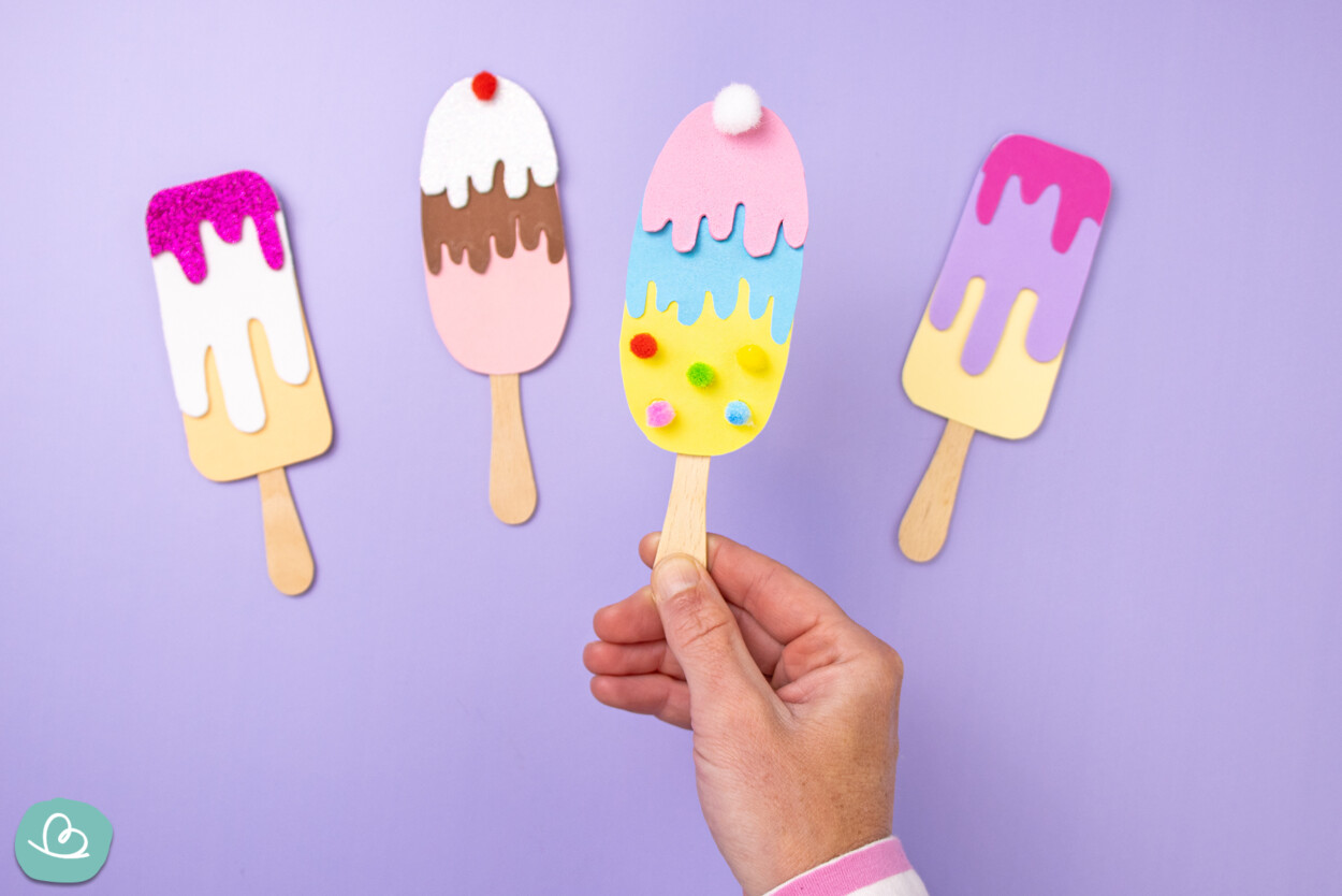 Eis basteln | Sommerliches DIY mit kostenloser Vorlage - Wunderbunt.de