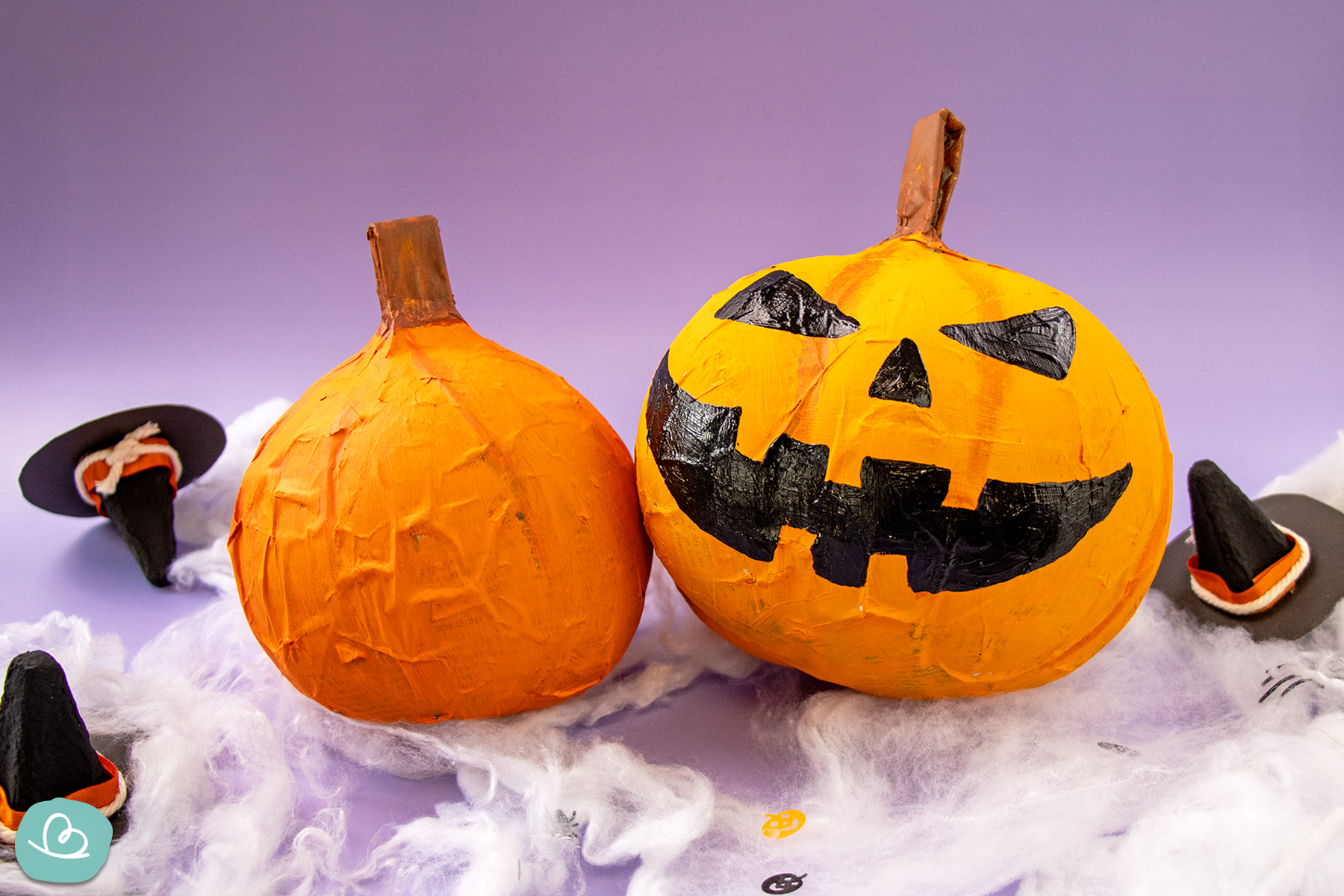 Halloween Kürbis aus Luftnballon basteln